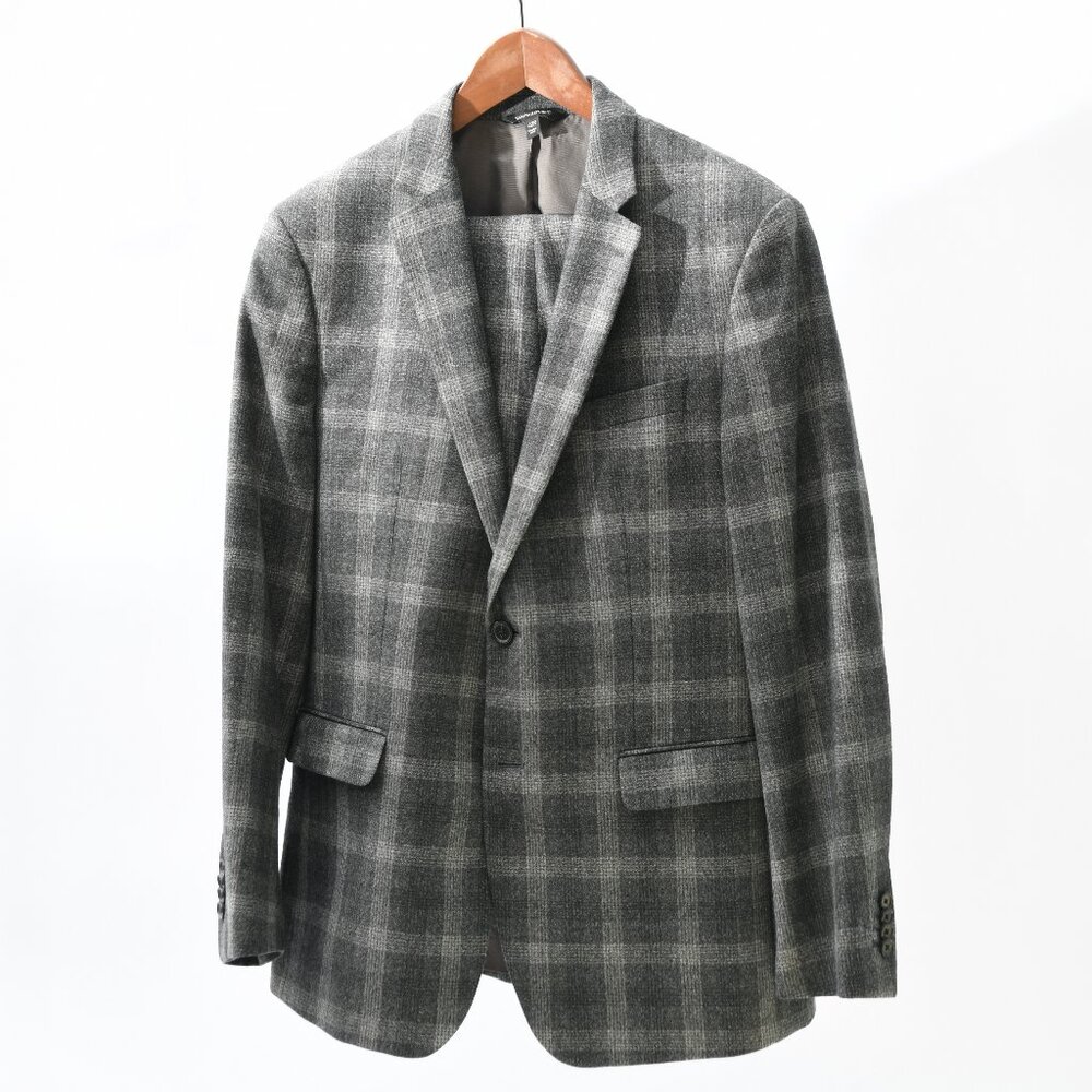 Banana Republic Men's plaid Italian Marzotto wool suit.